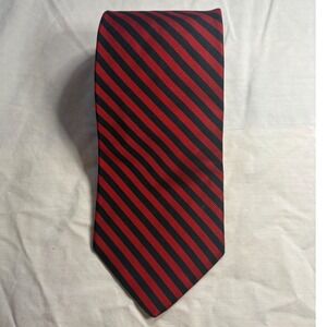 Brooks‎ Brothers Red Navy Stripe Silk Tie Mens Made in USA